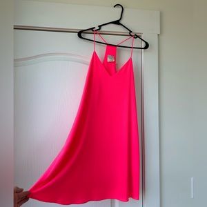 Hot pink mini dress